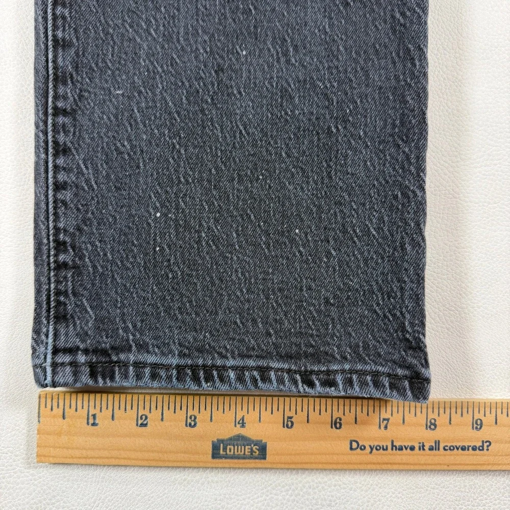 Levis‎ Premium Big E Ribcage Straight Ankle Jeans Womens 31 Washed Black